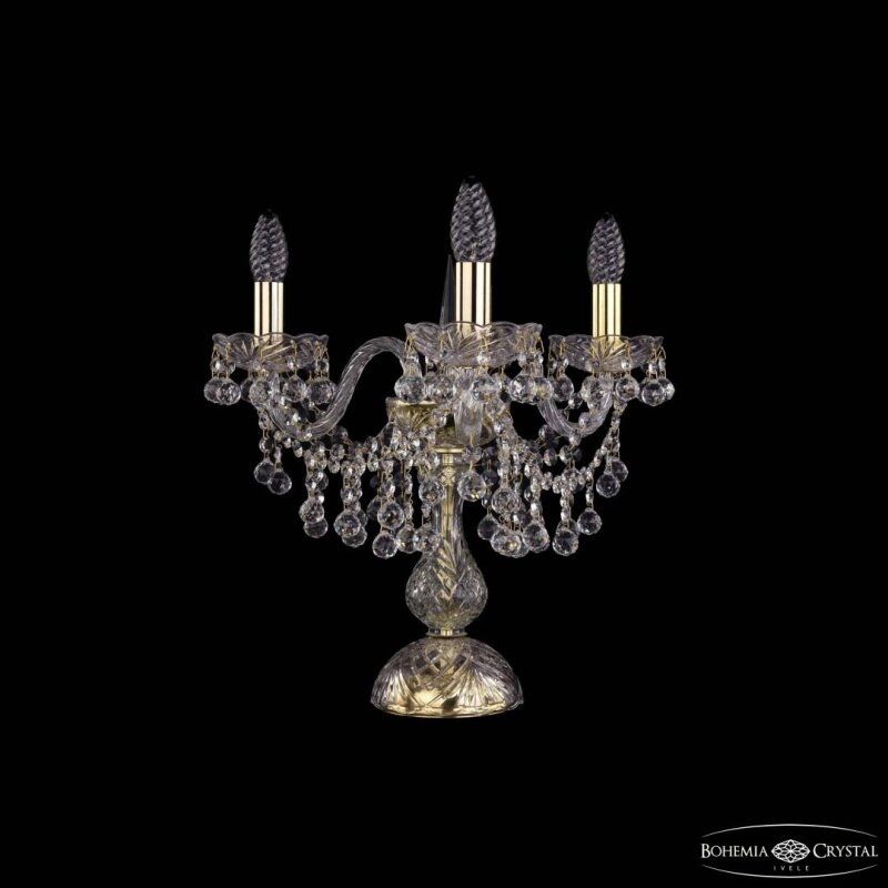 Настольная лампа декоративная Bohemia Ivele Crystal 1409 1409L/3/141-39 G