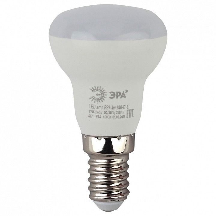 Лампа светодиодная Эра Стандарт E14 4Вт 4000K LED R39-4W-840-E14
