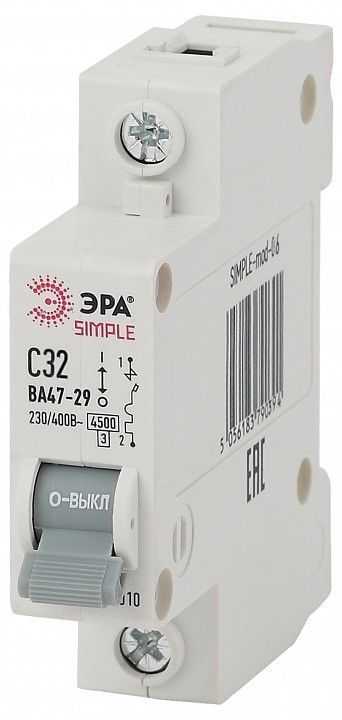 Автоматический выключатель 1P Эра ВА 47-29 SIMPLE-mod-06