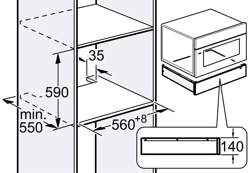 Встраиваемый подогреватель посуды Gaggenau WSP221102