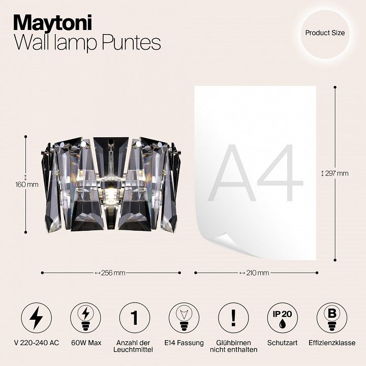 Бра Maytoni Пунтес MOD043WL-01CH