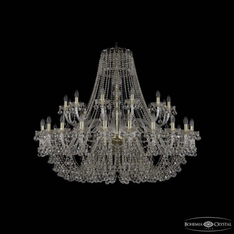 Подвесная люстра Bohemia Ivele Crystal 1409 1409/24+12/530 G