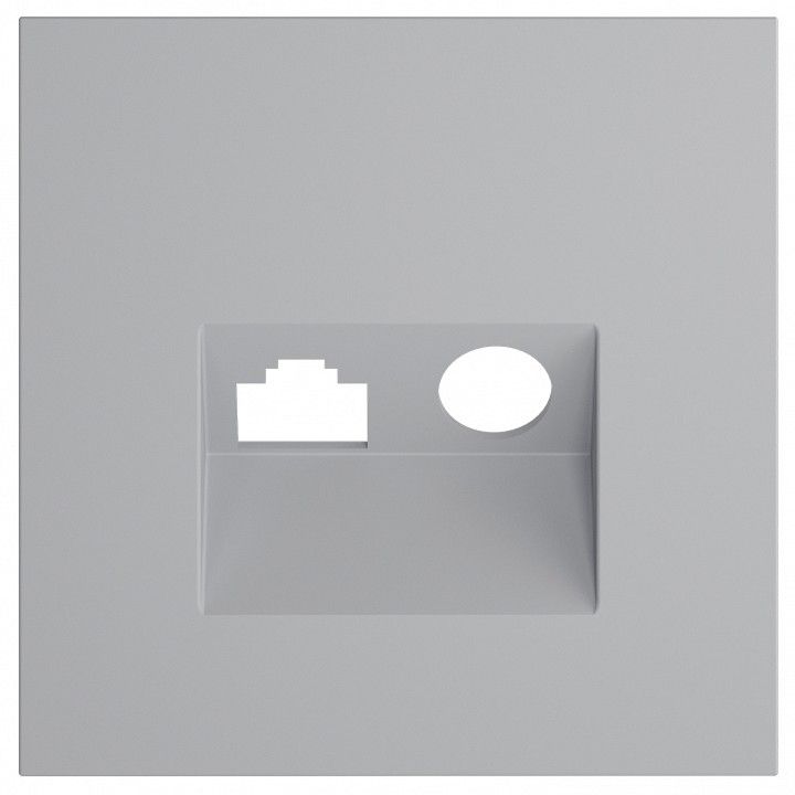 Накладка для ТВ-розетки и RJ-11 или RJ-45 Voltum S70 VLS002716