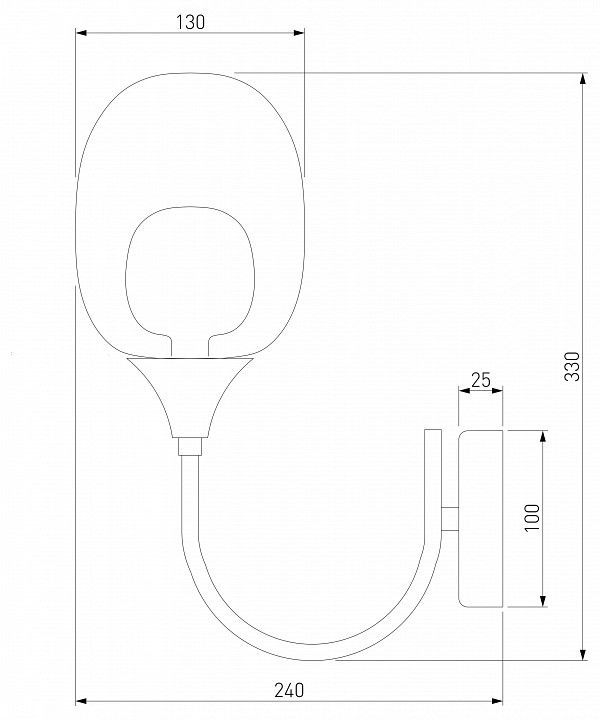 Бра Eurosvet Spritz 70218/1 латунь