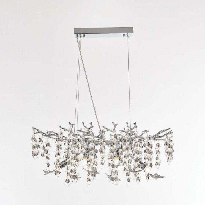 Подвесная люстра Arte Milano Веточка 230210.700.6.E14.H3 CB Clear-Smoky BUT-Smoky