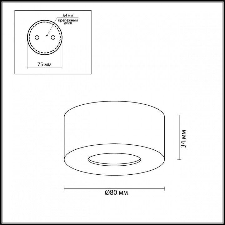 Накладной светильник Odeon Light Bene 4283/7CL