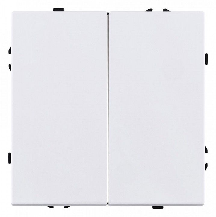 Выключатель двухклавишный без рамки Kollinger Eclipse EC-025WH