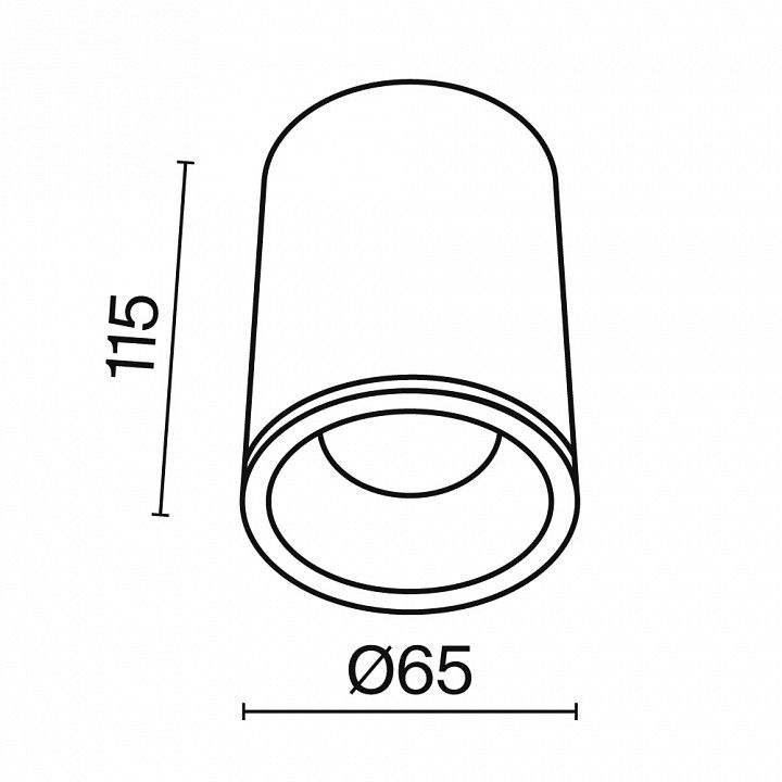 Накладной светильник Maytoni Technical Зум C029CL-01-S-B