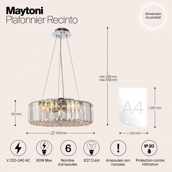 Подвесной светильник Maytoni Recinto MOD080CL-06CH