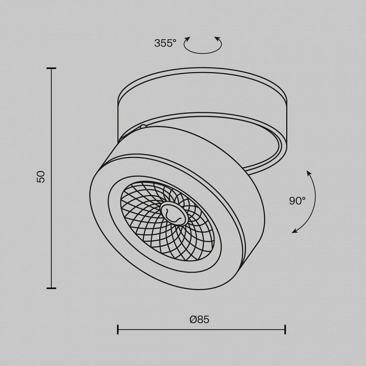 Накладной светильник Maytoni Technical Магия C022CL-7W4K-W-1