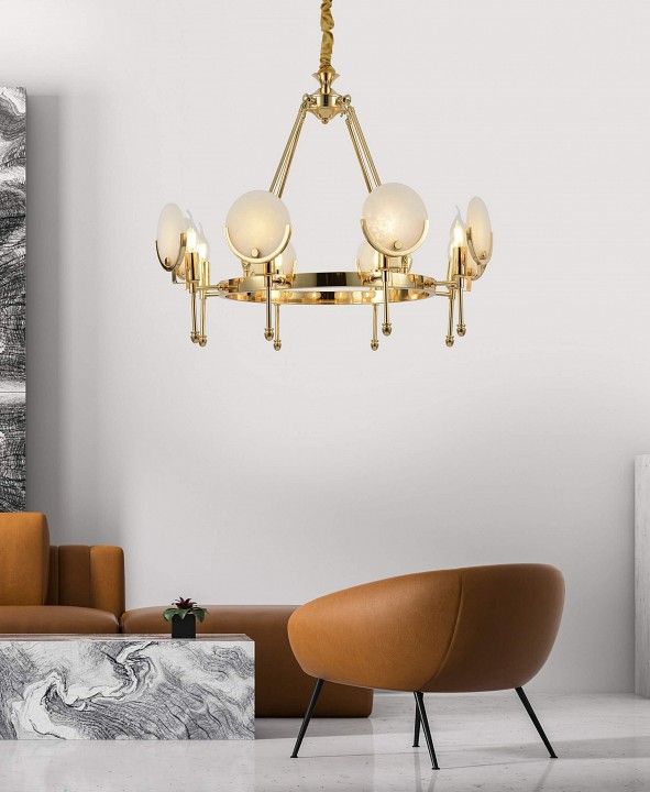 Подвесная люстра LUMINA DECO Montego LDP 8010-8 F.GD