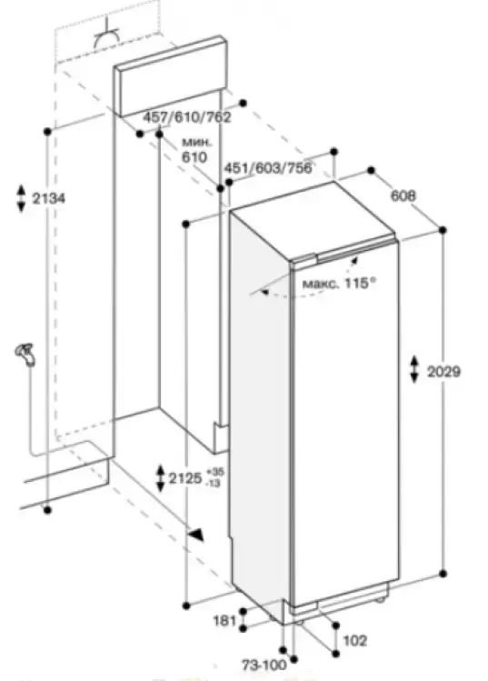 Встраиваемый морозильник Gaggenau RF411304