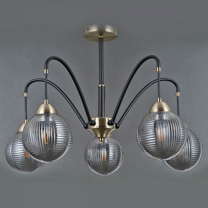 Люстра на штанге ILLUMICO  IL0433-5PSQ-79 BK AB