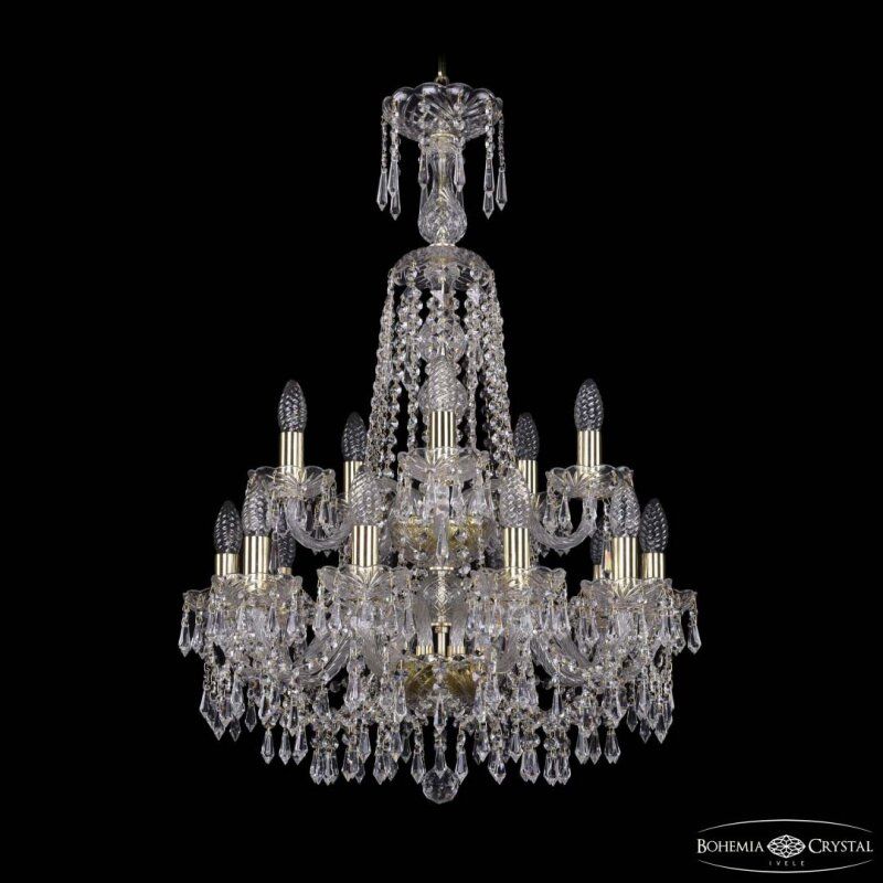 Подвесная люстра Bohemia Ivele Crystal 1403 1403/10+5/195/XL-84/2d G