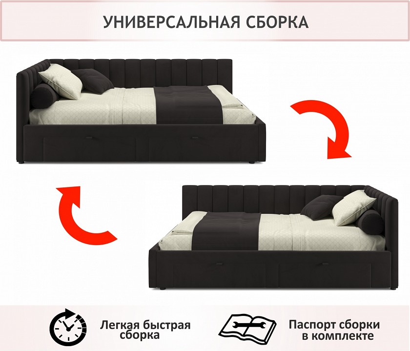 Кровать полутораспальная Milena 2000x1200