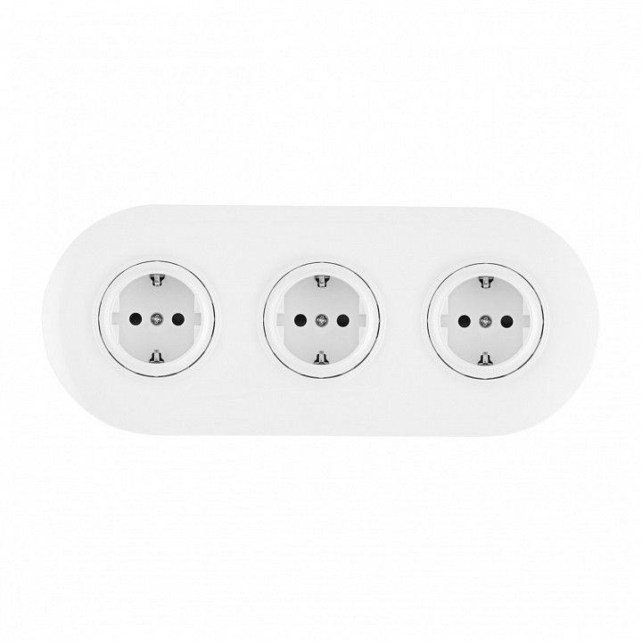 Розетка с заземлением и со шторкой Arte Milano SET08-3 SET08-3-40-1x3 white