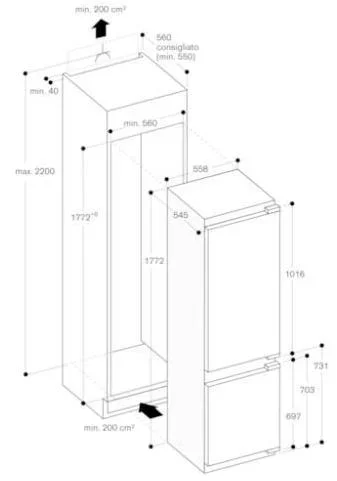 Встраиваемый холодильник Gaggenau RB282306