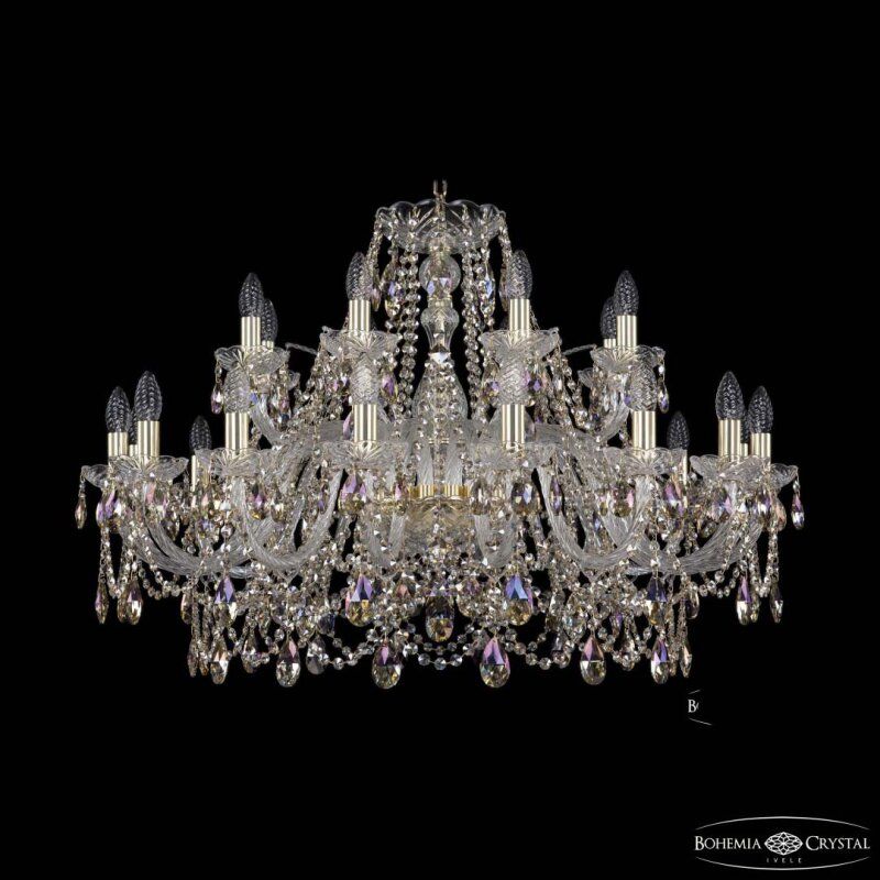 Подвесная люстра Bohemia Ivele Crystal 1411 1411/16+8/360 G R801