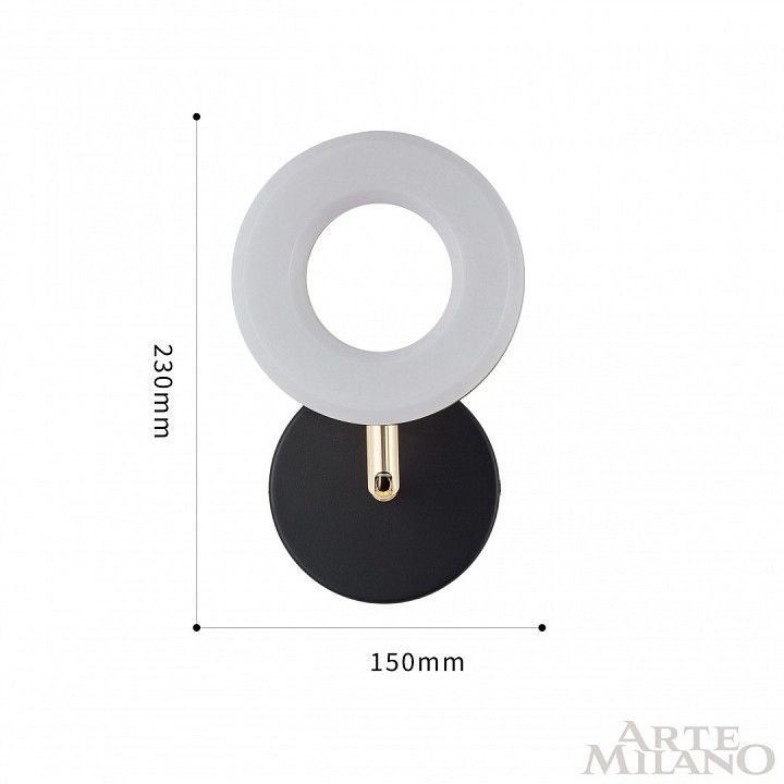 Бра Arte Milano Ferrara-71399 271399/1B BK/GD