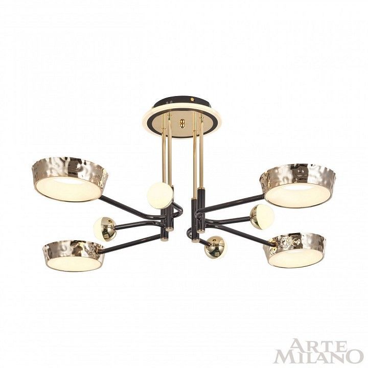 Потолочная люстра Arte Milano Ferrara-73210 273210/8 BK/GD