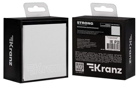 Выключатель одноклавишный без рамки Kranz STRONG KR-78-0705-4