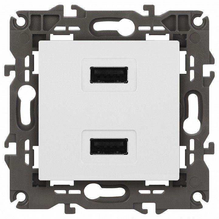 Розетка 2хUSB type A без рамки Эра Эра Elegance 14-4110-01