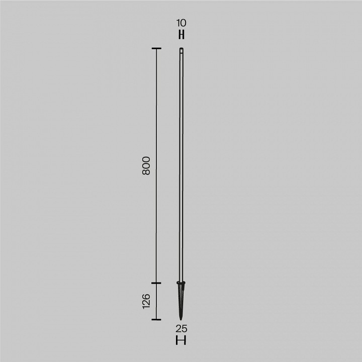 Наземный высокий светильник Maytoni Outdoor Spear O441FL-L1GF3K1