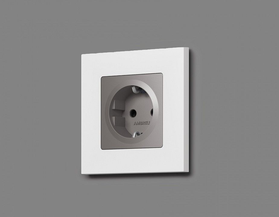 Накладка для розетки с заземлением Ambrella Volt ALFA AP5060