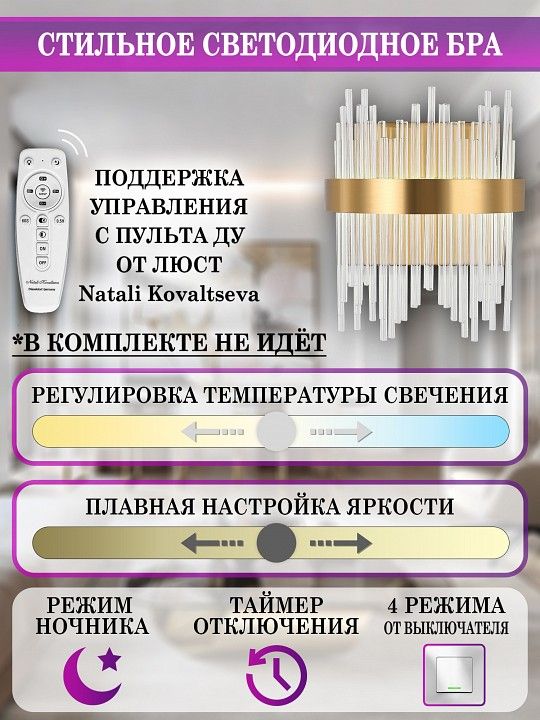 Накладной светильник Natali Kovaltseva LED LAMPS 81118 LED LAMPS 81118/1W