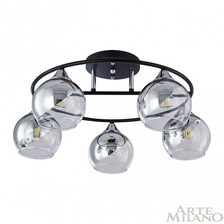 Потолочная люстра Arte Milano AMALFI-322403 322403/5 BK+CR
