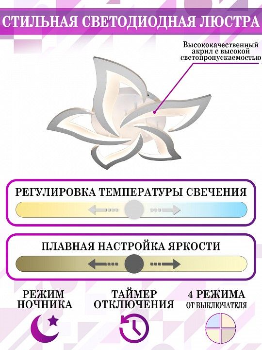 Потолочная люстра Natali Kovaltseva Smart home LED LAMPS 81212