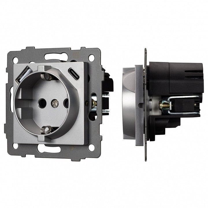 Розетка с заземлением и 2хUSB type A и C, без рамки Arlight SCT 049831