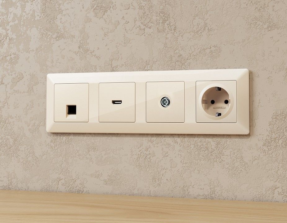 ТВ-розетка оконечная без рамки Ambrella Volt ALFA MA313005
