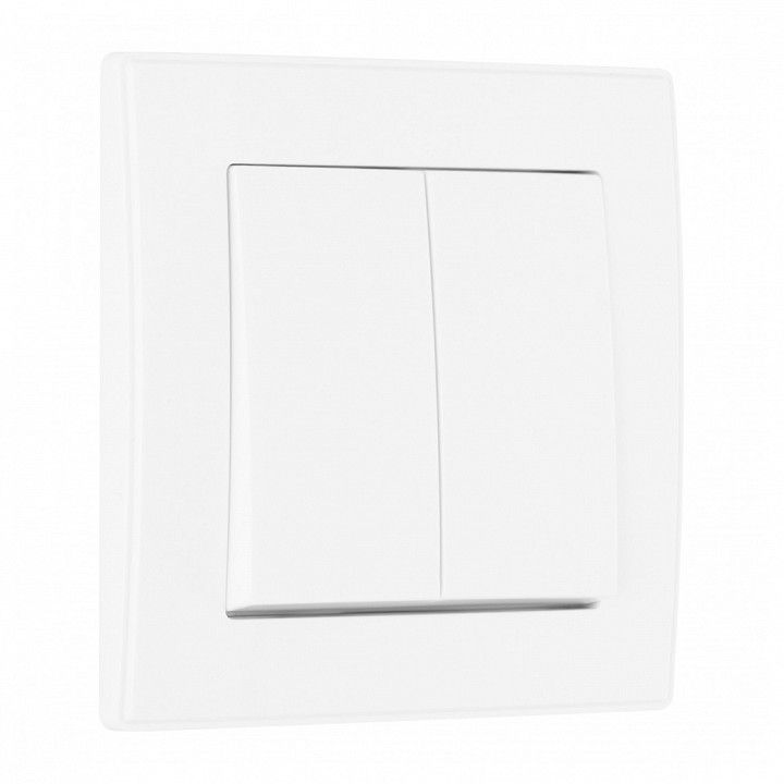 Выключатель двухклавишный Arte Milano SET06-1 SET06-1-30-2 white