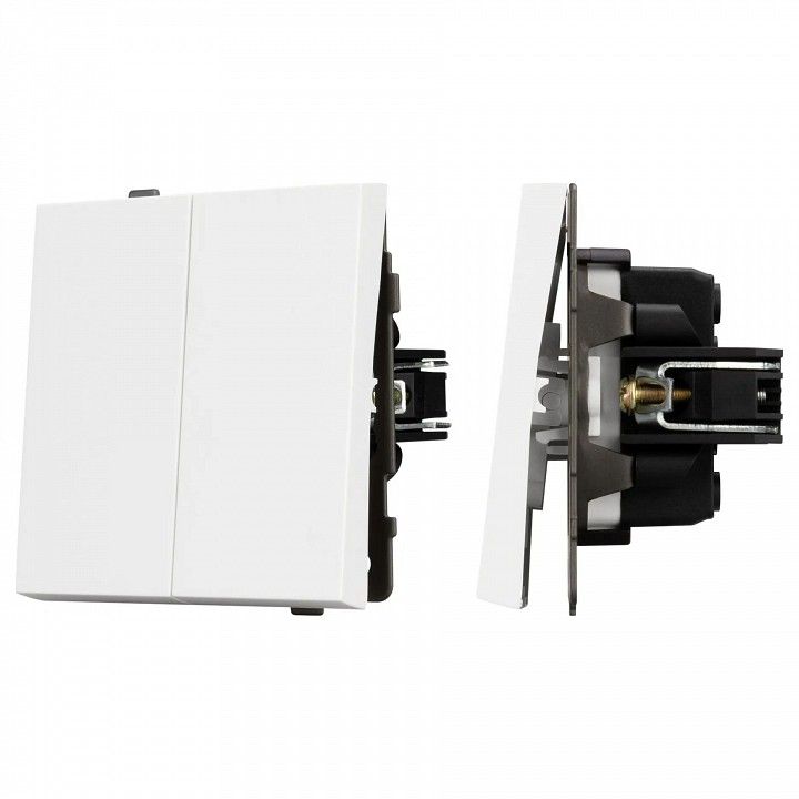 Выключатель проходной двухклавишный без рамки Arlight SWT 054066