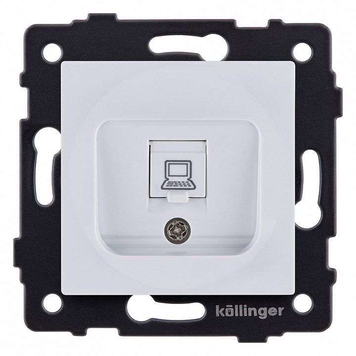 Розетка Ethernet RJ-45 без рамки Kollinger  REA-018WH