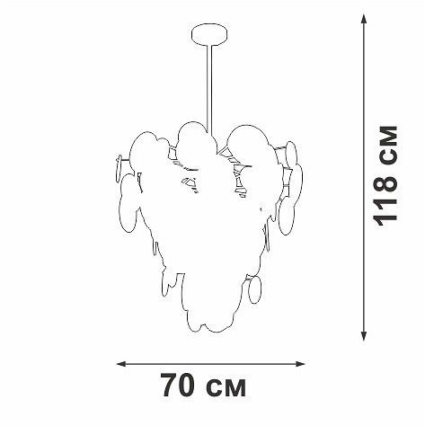 Люстра на штанге Vitaluce V5802 V5802-8/8PL