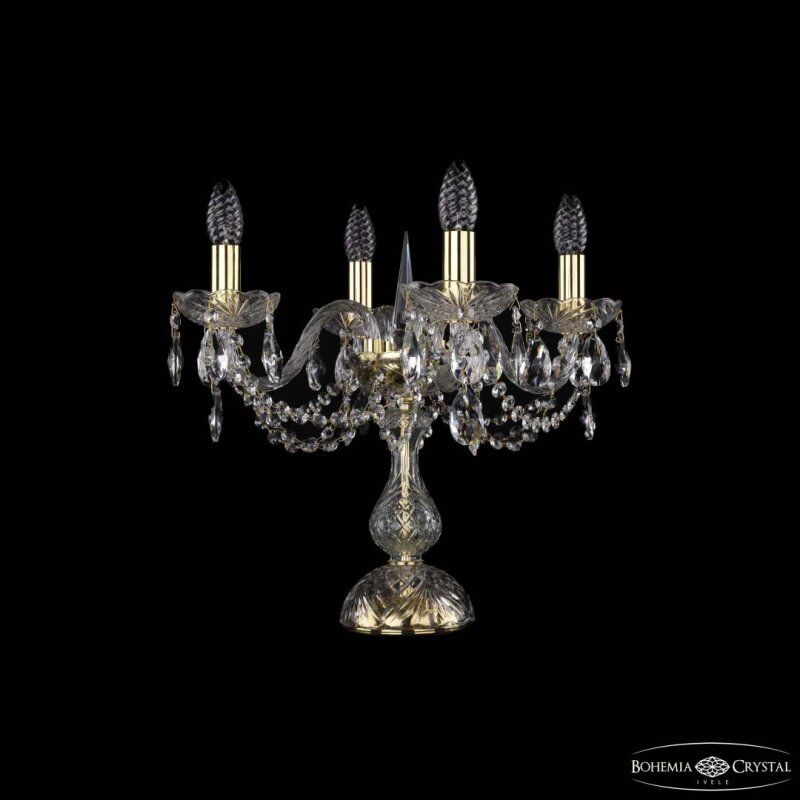 Настольная лампа декоративная Bohemia Ivele Crystal 1402 1402L/4/141-39 G