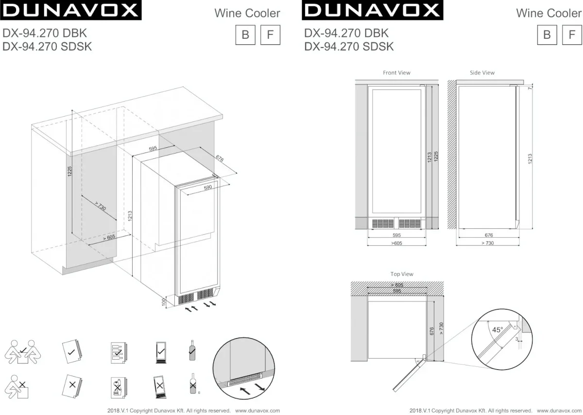 Винный шкаф Dunavox DX-94.270DMBK