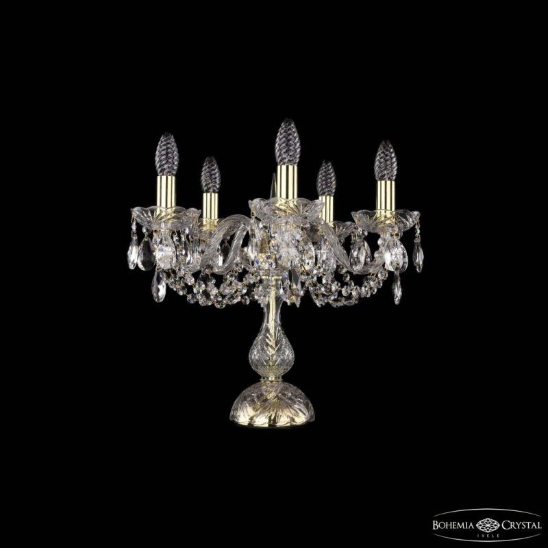 Настольная лампа декоративная Bohemia Ivele Crystal 1402 1402L/5/141-39 G