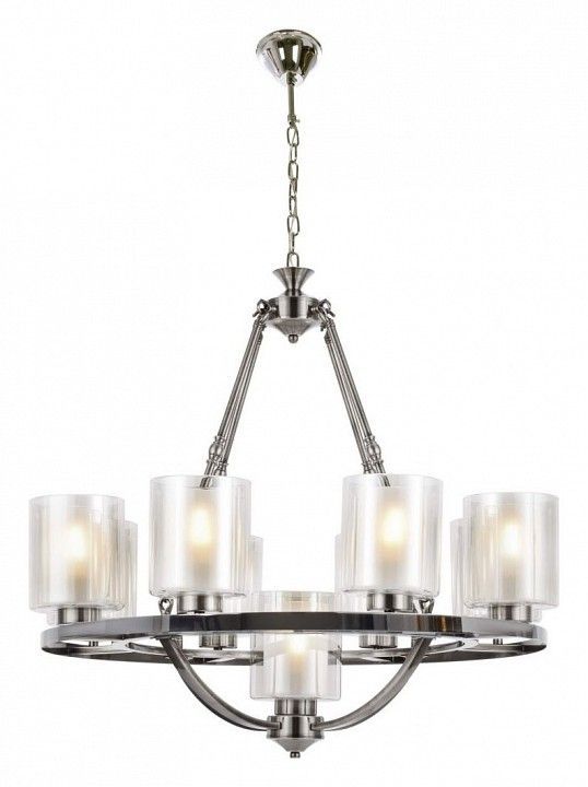 Подвесная люстра LUMINA DECO Santini LDP 1220-9 CHR+WT