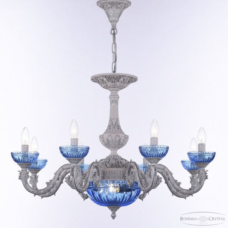 Подвесная люстра Bohemia Ivele Crystal AL7901 AL79101P/8/250 WMN P Aquamarine/M-1G