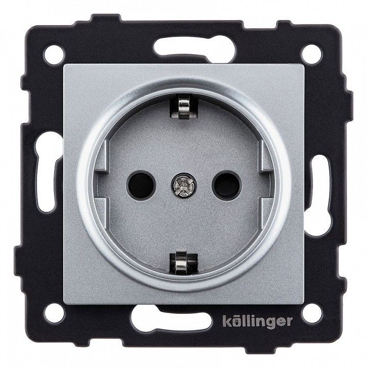 Розетка с заземлением, без рамки Kollinger  REA-002GY