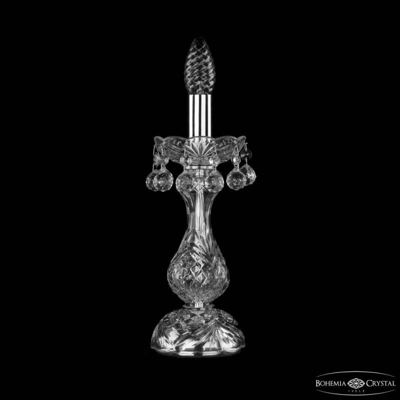 Настольная лампа декоративная Bohemia Ivele Crystal 1409 1409L/1-31 Ni