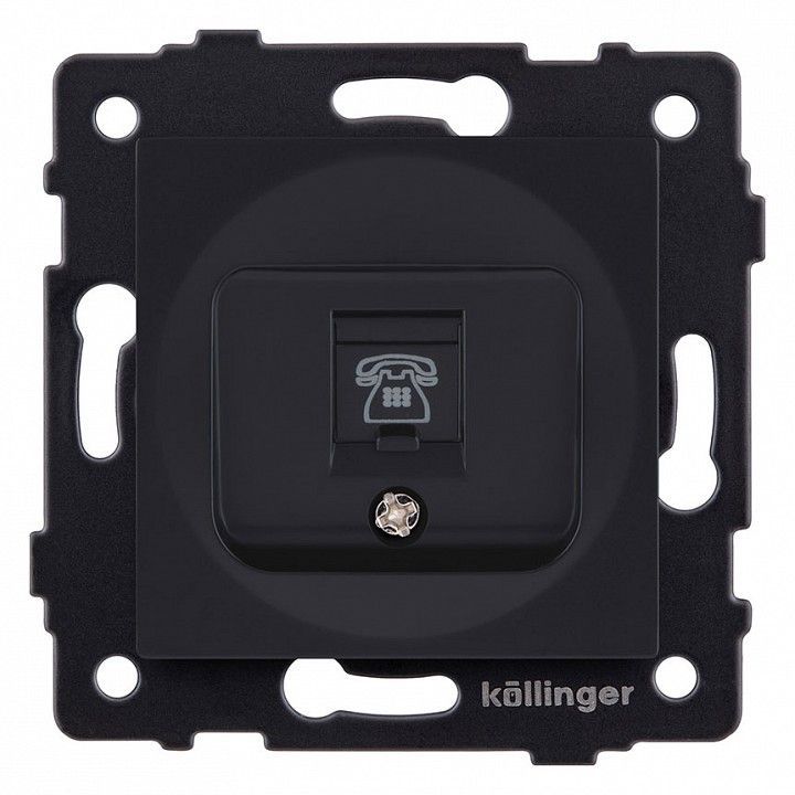 Розетка телефонная RJ-11 со штрокой, без рамки Kollinger  REA-009BM