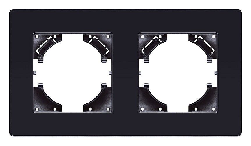 Рамка на 2 поста Kollinger Eleganz Acryl EA2BK