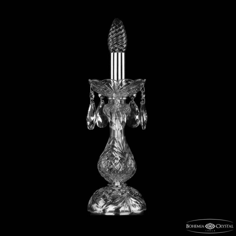 Настольная лампа декоративная Bohemia Ivele Crystal 1402 1402L/1-31 Ni