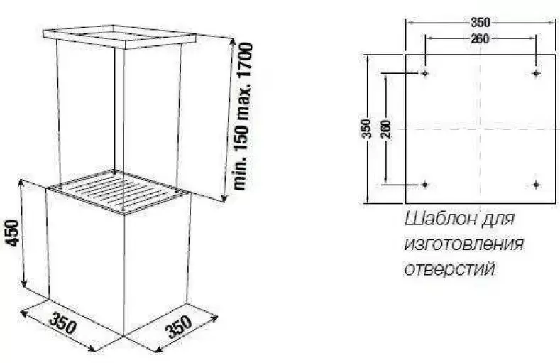 Островная вытяжка Kuppersbusch DI 3800.0 S2 Black Chrome