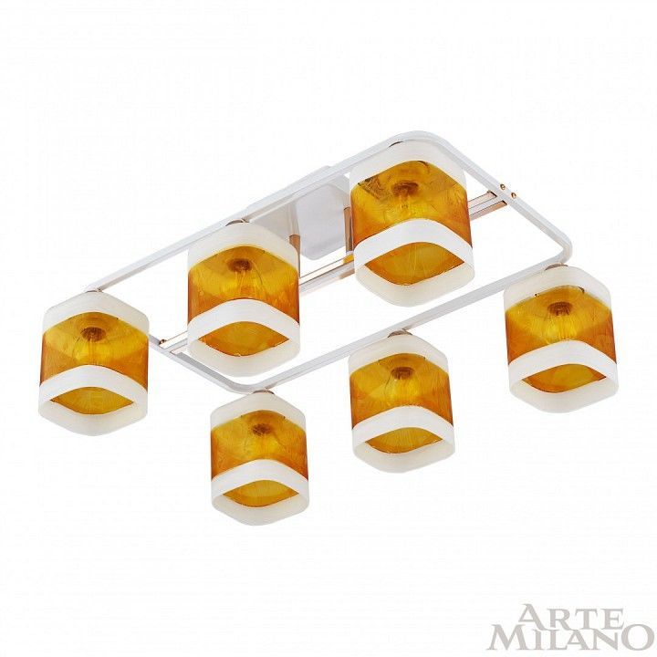 Потолочная люстра Arte Milano AMALFI-322008 322008/6 WH+FG
