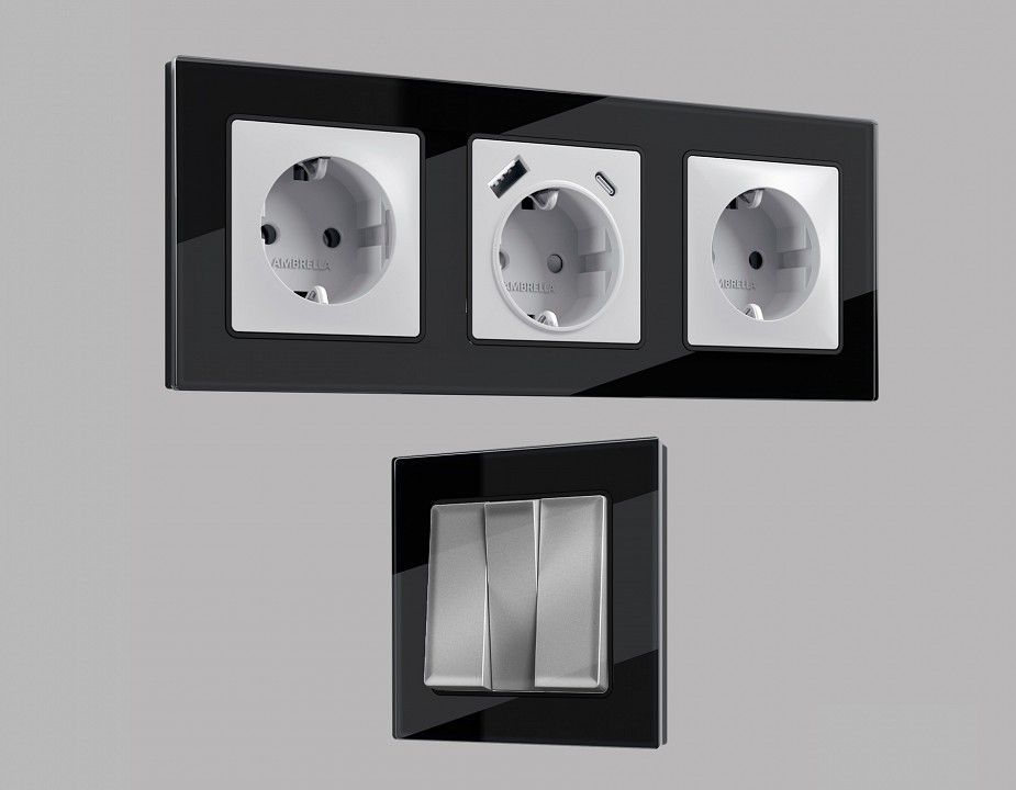 Рамка на 4 поста Ambrella Volt ALFA AF380804